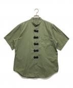 CROFT&BARROWクロフトアンドバロー）の古着「チャイナシャツ」｜カーキ