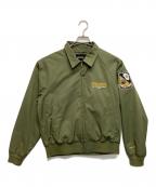 AVIREXアヴィレックス）の古着「ジップブルゾン」｜オリーブ