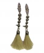 TOGA PULLAトーガ プルラ）の古着「フリンジイヤーカフ」｜シルバー×ベージュ