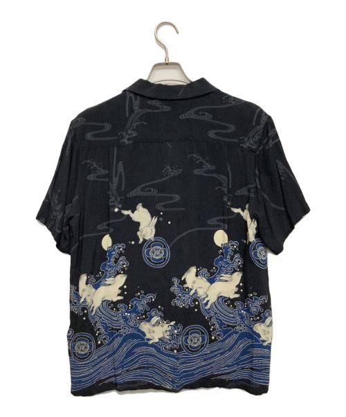 ONIWASOTO（オニワソト）ONIWASOTO (オニワソト) アロハシャツ ブラック サイズ:LLの古着・服飾アイテム