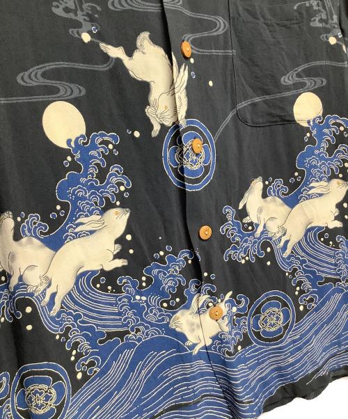 ONIWASOTO（オニワソト）ONIWASOTO (オニワソト) アロハシャツ ブラック サイズ:LLの古着・服飾アイテム