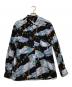 PAPAS（パパス）の古着「総柄シャツ」｜ブラック×ブルー