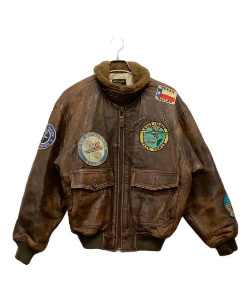 AVIREX（アヴィレックス）AVIREX (アヴィレックス) パッチ付G-1フライトジャケット ブラウン サイズ:Sの古着・服飾アイテム