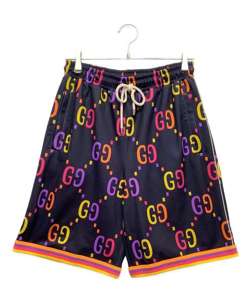 GUCCI（グッチ）GUCCI (グッチ) ショートパンツ ネイビー×オレンジ サイズ:XSサイズの古着・服飾アイテム