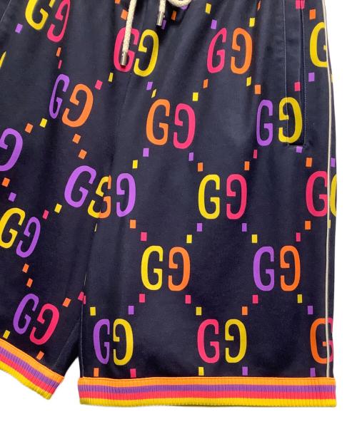 GUCCI（グッチ）GUCCI (グッチ) ショートパンツ ネイビー×オレンジ サイズ:XSサイズの古着・服飾アイテム