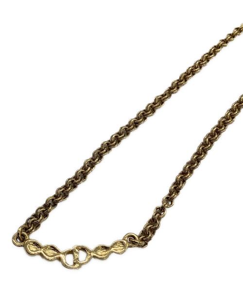 Christian Dior（クリスチャン ディオール）Christian Dior (クリスチャン ディオール) Chriatian Dior  ネックレス　Dior ゴールド　CDロゴラインストーン ゴールドの古着・服飾アイテム