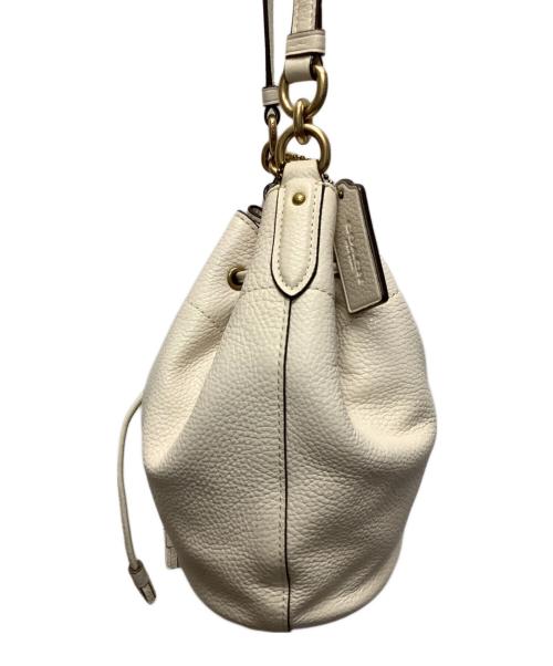 COACH（コーチ）COACH (コーチ) 巾着ショルダーバッグ ベージュの古着・服飾アイテム