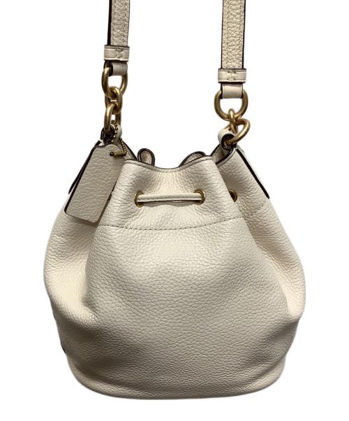 COACH（コーチ）COACH (コーチ) 巾着ショルダーバッグ ベージュの古着・服飾アイテム