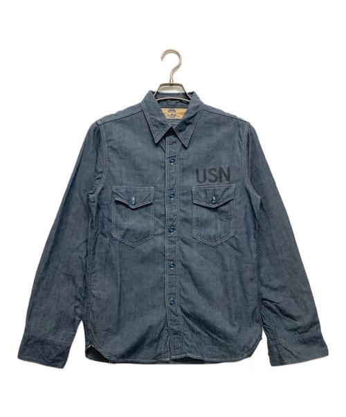 THE REAL McCOY'S（ザ・リアルマッコイズ）THE REAL McCOY'S (ザ・リアルマッコイズ) シャンブレーシャツ ブルー サイズ:記載なしの古着・服飾アイテム