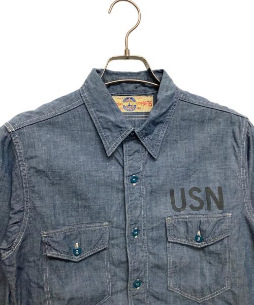 THE REAL McCOY'S（ザ・リアルマッコイズ）THE REAL McCOY'S (ザ・リアルマッコイズ) シャンブレーシャツ ブルー サイズ:記載なしの古着・服飾アイテム