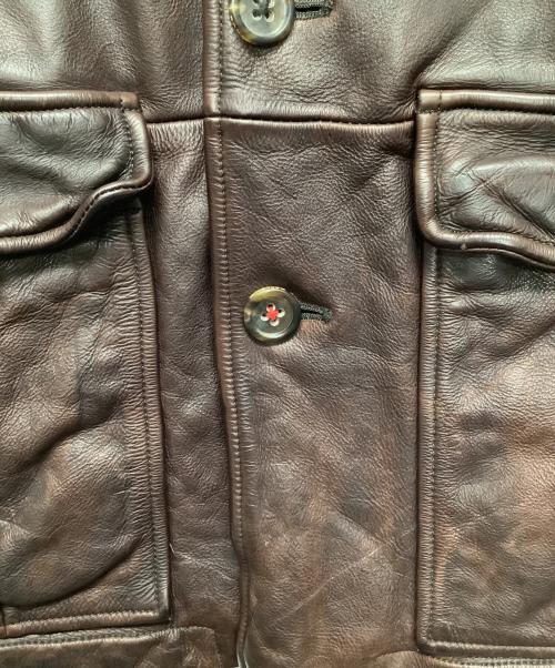 BANANA REPUBLIC（バナナリパブリック）BANANA REPUBLIC (バナナリパブリック) レザーカバーオール ブラウン サイズ:Mサイズの古着・服飾アイテム