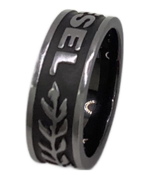 DIESEL（ディーゼル）DIESEL (ディーゼル) リング シルバー×ブラック サイズ:22号の古着・服飾アイテム