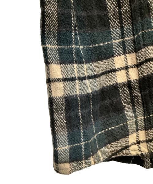 ISAMU KATAYAMA BACKLASH（イサムカタヤマ・バックラッシュ）ISAMU KATAYAMA BACKLASH (イサムカタヤマ・バックラッシュ) レザー切替ウェスタンシャツ グリーン サイズ:Mの古着・服飾アイテム