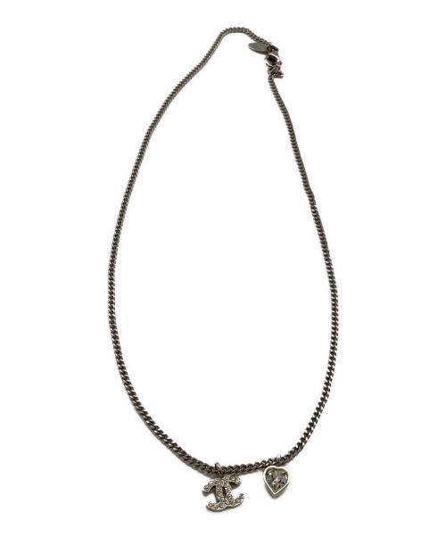 CHANEL（シャネル）CHANEL (シャネル) CHANEL ネックレス シルバー　ココマーク ハートラインストーン シルバーの古着・服飾アイテム