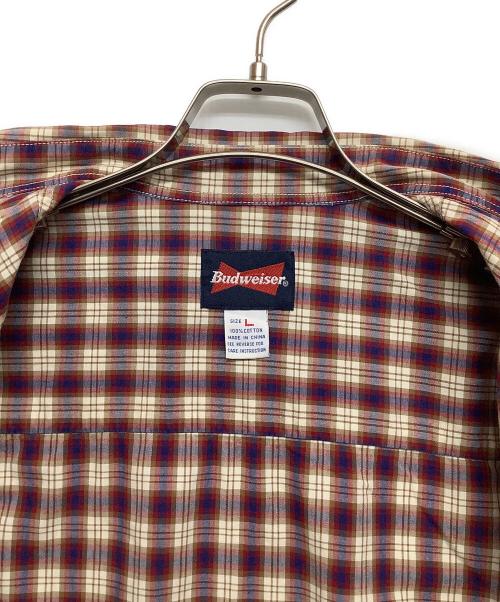 BUDWEISER（バドワイザー）BUDWEISER (バドワイザー) 半袖シャツ ベージュ サイズ:Lの古着・服飾アイテム