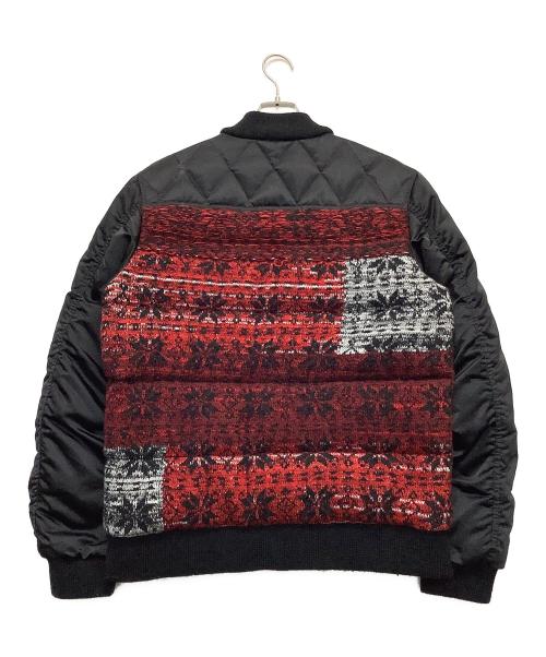 DIESEL（ディーゼル）DIESEL (ディーゼル) ボンバージャケット ブラック×レッド サイズ:Mの古着・服飾アイテム
