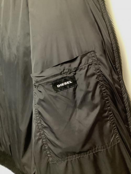 DIESEL（ディーゼル）DIESEL (ディーゼル) ボンバージャケット ブラック×レッド サイズ:Mの古着・服飾アイテム