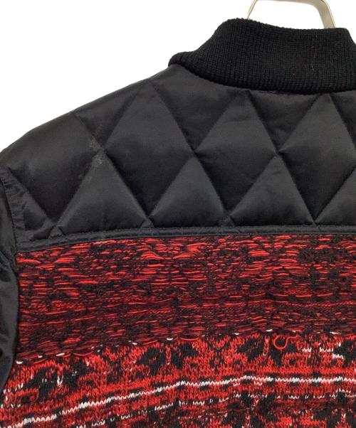 DIESEL（ディーゼル）DIESEL (ディーゼル) ボンバージャケット ブラック×レッド サイズ:Mの古着・服飾アイテム