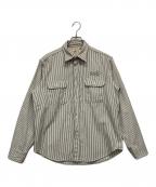 SUGAR CANEシュガーケーン）の古着「長袖シャツ」｜ホワイト×ネイビー