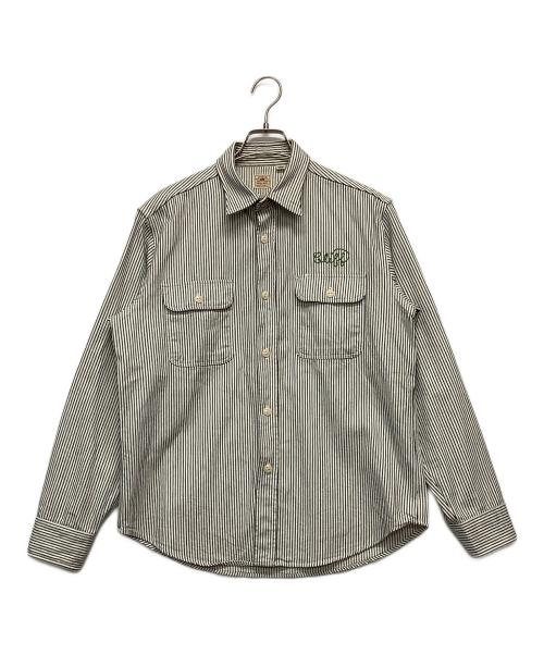 SUGAR CANE（シュガーケーン）SUGAR CANE (シュガーケーン) 長袖シャツ ホワイト×ネイビー サイズ:Mの古着・服飾アイテム