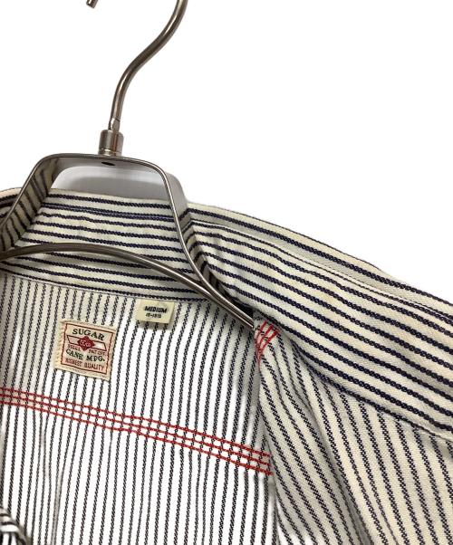 SUGAR CANE（シュガーケーン）SUGAR CANE (シュガーケーン) 長袖シャツ ホワイト×ネイビー サイズ:Mの古着・服飾アイテム