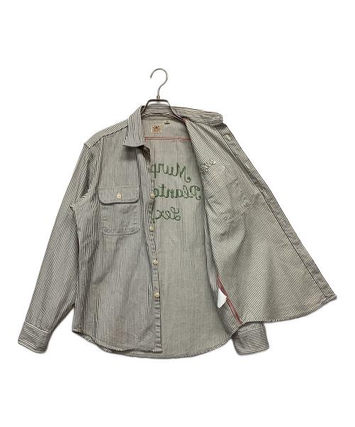 SUGAR CANE（シュガーケーン）SUGAR CANE (シュガーケーン) 長袖シャツ ホワイト×ネイビー サイズ:Mの古着・服飾アイテム