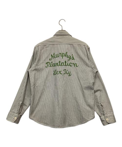 SUGAR CANE（シュガーケーン）SUGAR CANE (シュガーケーン) 長袖シャツ ホワイト×ネイビー サイズ:Mの古着・服飾アイテム