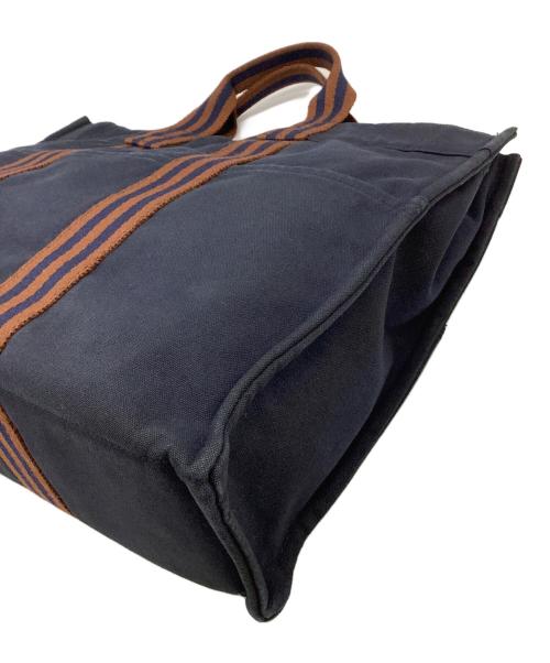 HERMES（エルメス）HERMES (エルメス) フールトゥGM ネイビー×ブラウンの古着・服飾アイテム