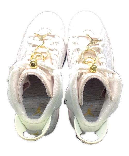 NIKE（ナイキ）NIKE (ナイキ) NIKE Women`s Air Jordan6 Gold Hoopsハイカットスニーカー ホワイト×ピンク サイズ:23cmの古着・服飾アイテム