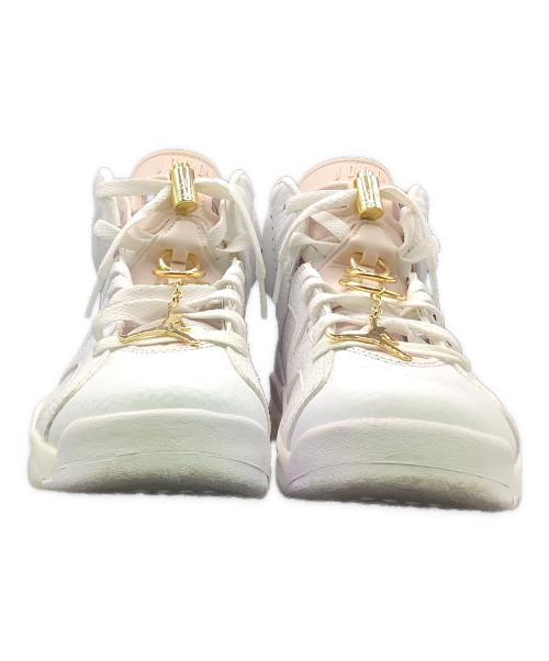 NIKE（ナイキ）NIKE (ナイキ) NIKE Women`s Air Jordan6 Gold Hoopsハイカットスニーカー ホワイト×ピンク サイズ:23cmの古着・服飾アイテム