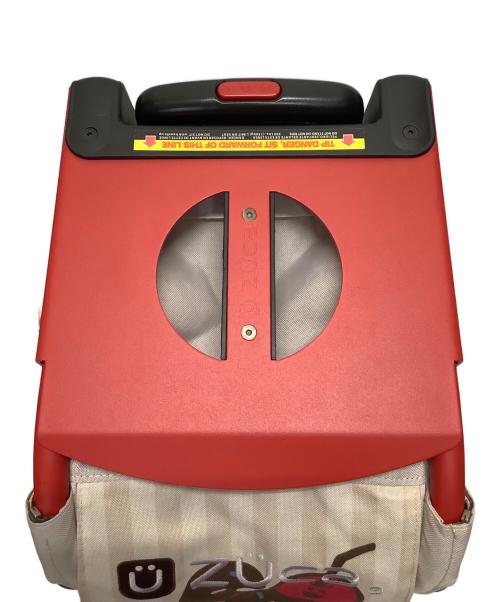 ZUCA（ズーカ）ZUCA (ズーカ) 座れるキャリーバッグ レッド×ベージュの古着・服飾アイテム