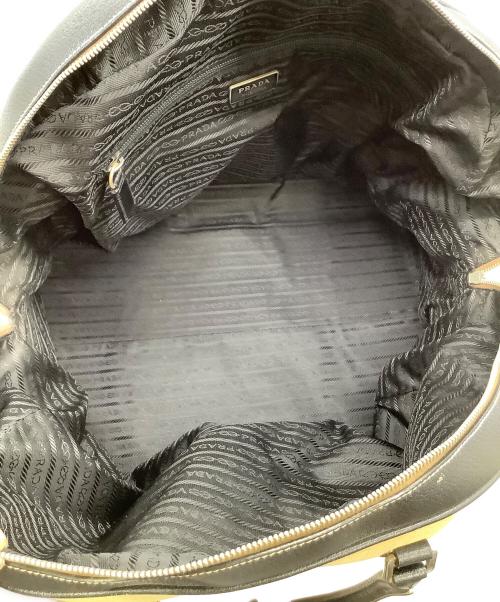 PRADA（プラダ）PRADA (プラダ) ボストンバッグ ベージュ×ブラックの古着・服飾アイテム