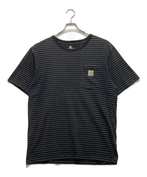 CarHartt（カーハート）CarHartt (カーハート) ボーダーカットソー グレー サイズ:Mの古着・服飾アイテム