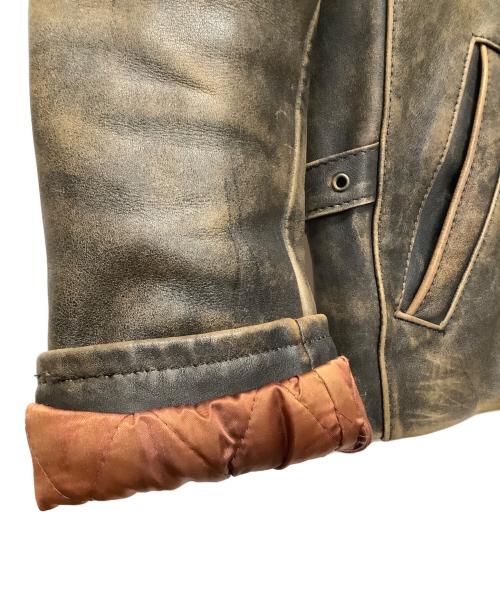 HARLEY-DAVIDSON（ハーレーダビッドソン）HARLEY-DAVIDSON (ハーレーダビッドソン) レザージャケット ブラウン サイズ:34の古着・服飾アイテム