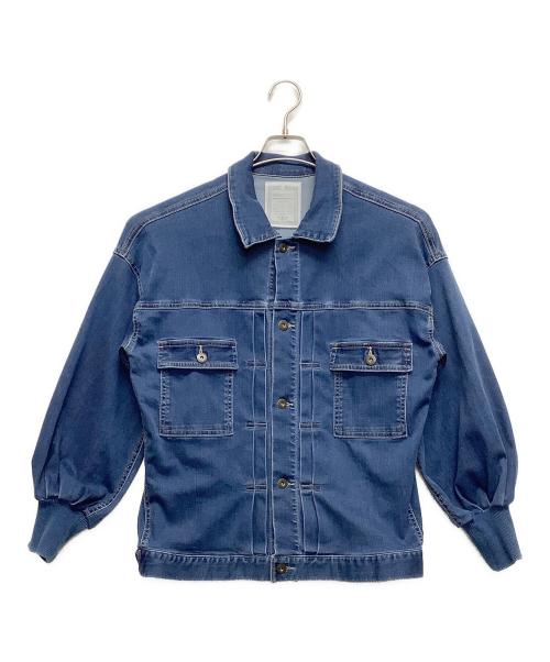 BEARDSLEY（ビアズリー）BEARDSLEY (ビアズリー) 袖パフGジャン ブルー サイズ:SIZE 2の古着・服飾アイテム