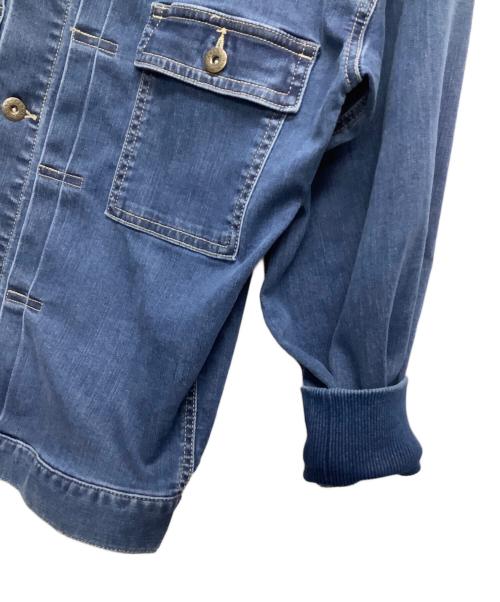 BEARDSLEY（ビアズリー）BEARDSLEY (ビアズリー) 袖パフGジャン ブルー サイズ:SIZE 2の古着・服飾アイテム