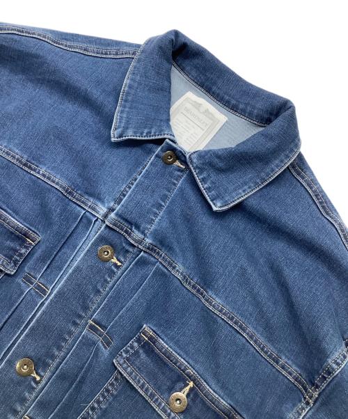 BEARDSLEY（ビアズリー）BEARDSLEY (ビアズリー) 袖パフGジャン ブルー サイズ:SIZE 2の古着・服飾アイテム