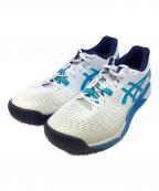 asicsアシックス）の古着「asics　ローカットスニーカー」｜ホワイト×スカイブルー