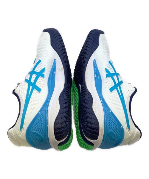 asics（アシックス）asics (アシックス) asics　ローカットスニーカー ホワイト×スカイブルー サイズ:28㎝の古着・服飾アイテム