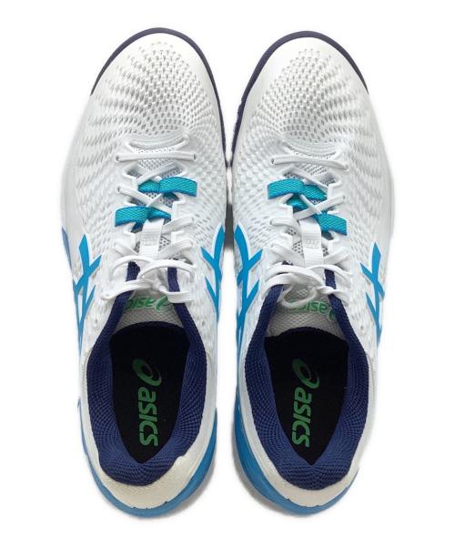 asics（アシックス）asics (アシックス) asics　ローカットスニーカー ホワイト×スカイブルー サイズ:28㎝の古着・服飾アイテム