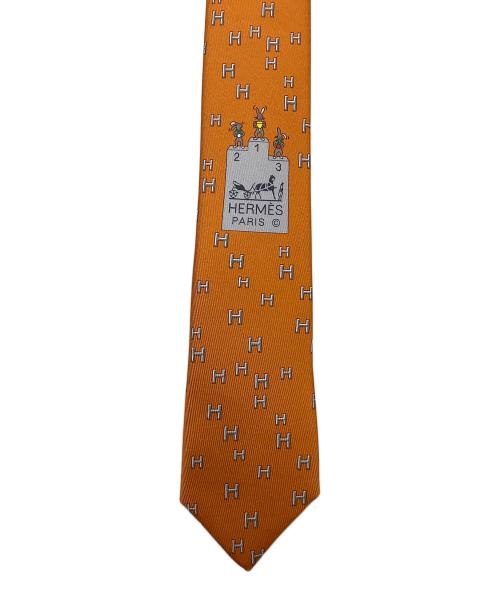 HERMES（エルメス）HERMES (エルメス) ネクタイ オレンジ サイズ:表記無し 未使用品の古着・服飾アイテム