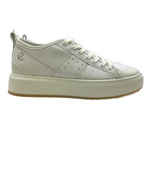 ECCO（エコー）ECCO (エコー) ECCO　street ace　ﾛｰｶｯﾄｽﾆｰｶｰ ホワイト サイズ:24.5cmの古着・服飾アイテム