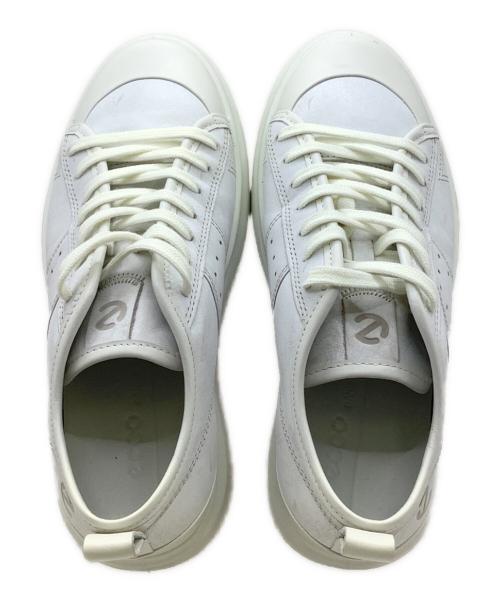 ECCO（エコー）ECCO (エコー) ECCO　street ace　ﾛｰｶｯﾄｽﾆｰｶｰ ホワイト サイズ:24.5cmの古着・服飾アイテム