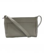 MARGARET HOWELL ideaマーガレット ハウエル アイディア）の古着「レザーショルダーバッグ」｜グレー