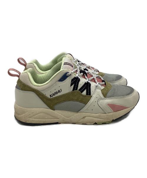 KARHU（カルフ）KARHU (カルフ) ローカットスニーカー ライトグリーン×ピンク サイズ:US8の古着・服飾アイテム