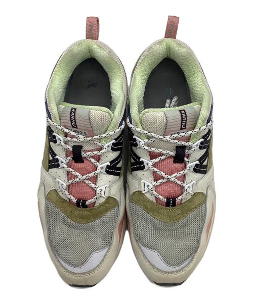 KARHU（カルフ）KARHU (カルフ) ローカットスニーカー ライトグリーン×ピンク サイズ:US8の古着・服飾アイテム