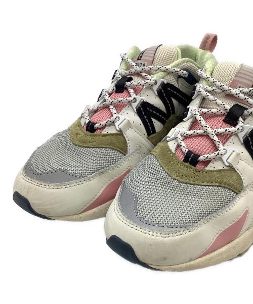 KARHU（カルフ）KARHU (カルフ) ローカットスニーカー ライトグリーン×ピンク サイズ:US8の古着・服飾アイテム