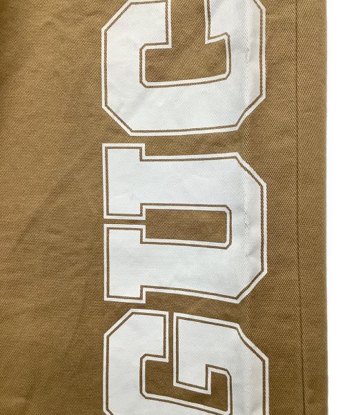 GUCCI（グッチ）GUCCI (グッチ) ロゴプリントドローストリングパンツ ベージュ サイズ:44の古着・服飾アイテム
