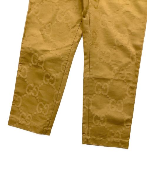 GUCCI（グッチ）GUCCI (グッチ) GGジャガードパンツ ブラウン サイズ:46の古着・服飾アイテム