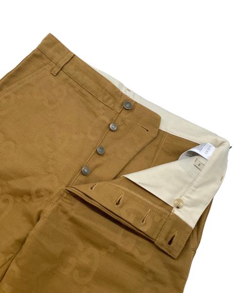 GUCCI（グッチ）GUCCI (グッチ) GGジャガードパンツ ブラウン サイズ:46の古着・服飾アイテム